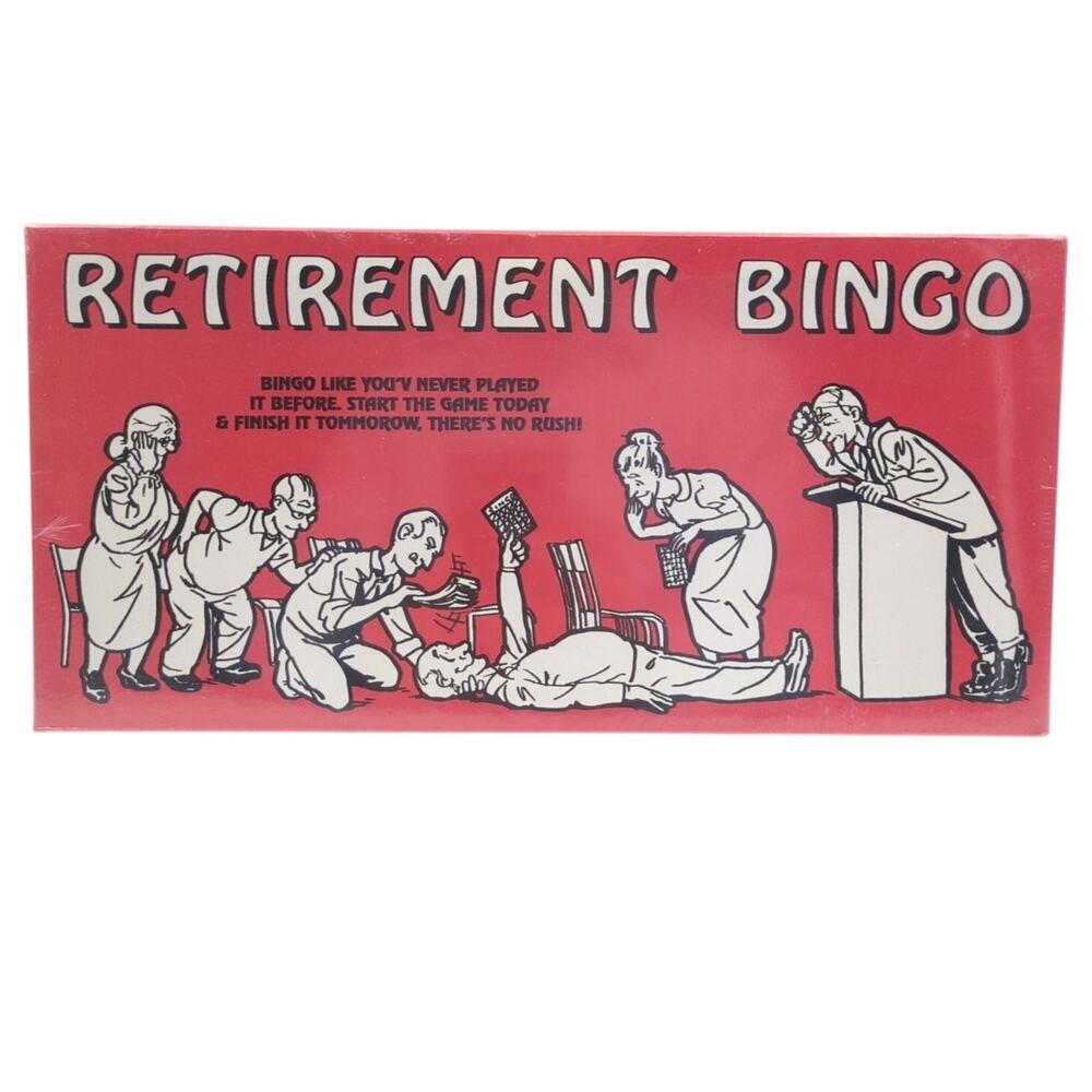 Vintage 1993 Retirement Bingo Game Forum Novelties Sealed NOS New Old Stock